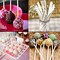 300 Pieces Cake Pop Sticks and Wrappers Kit, Including 100ct 6-inch Paper Lollipop Sticks, 100ct Clear Candy Treat Bags Parcel, 100ct Gold Twist Ties for Cakepop, Lollipop, Hard Candy, Suckers, Chocolate